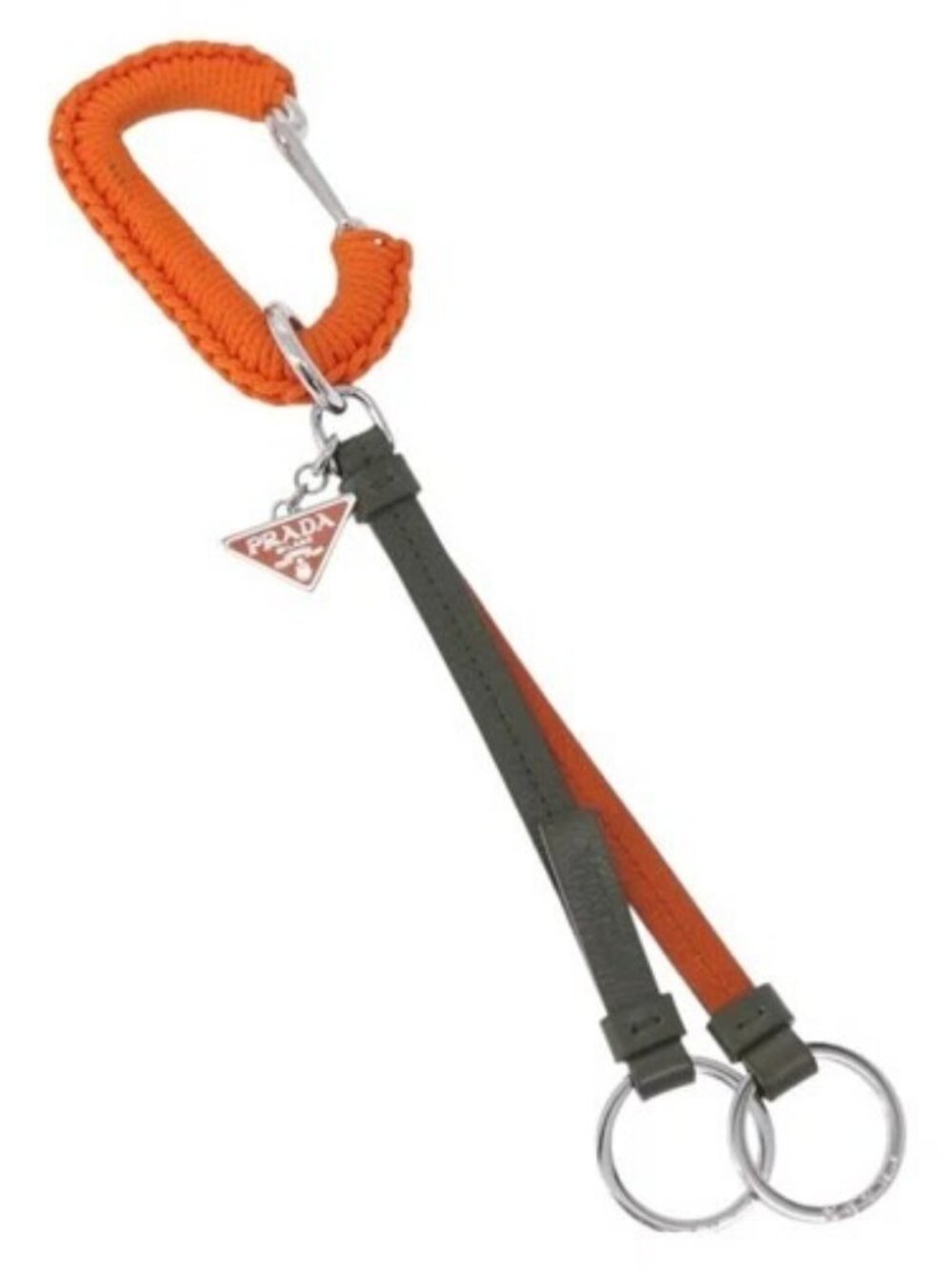 PRADA Key Holder metal Orange Auth BA11382M